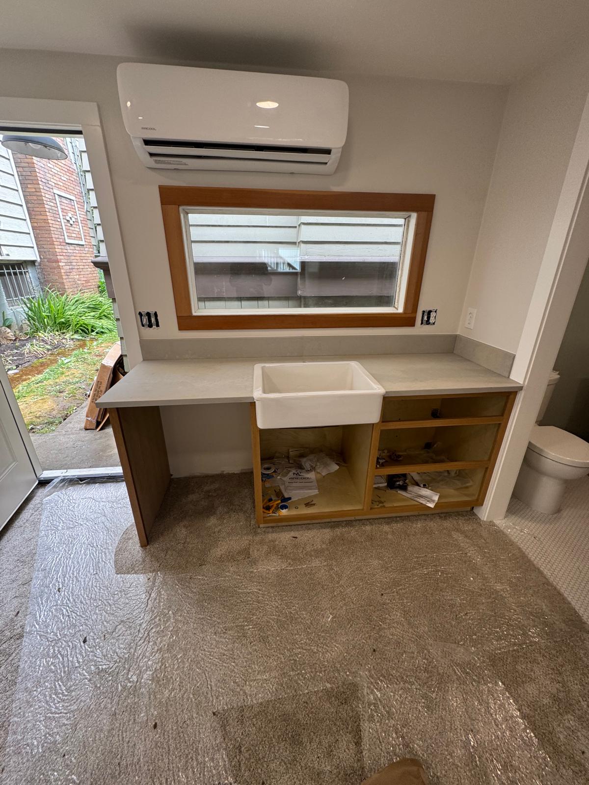 Modern Gray Bathroom vanity and cabinets - Clackamas bathroom remodel