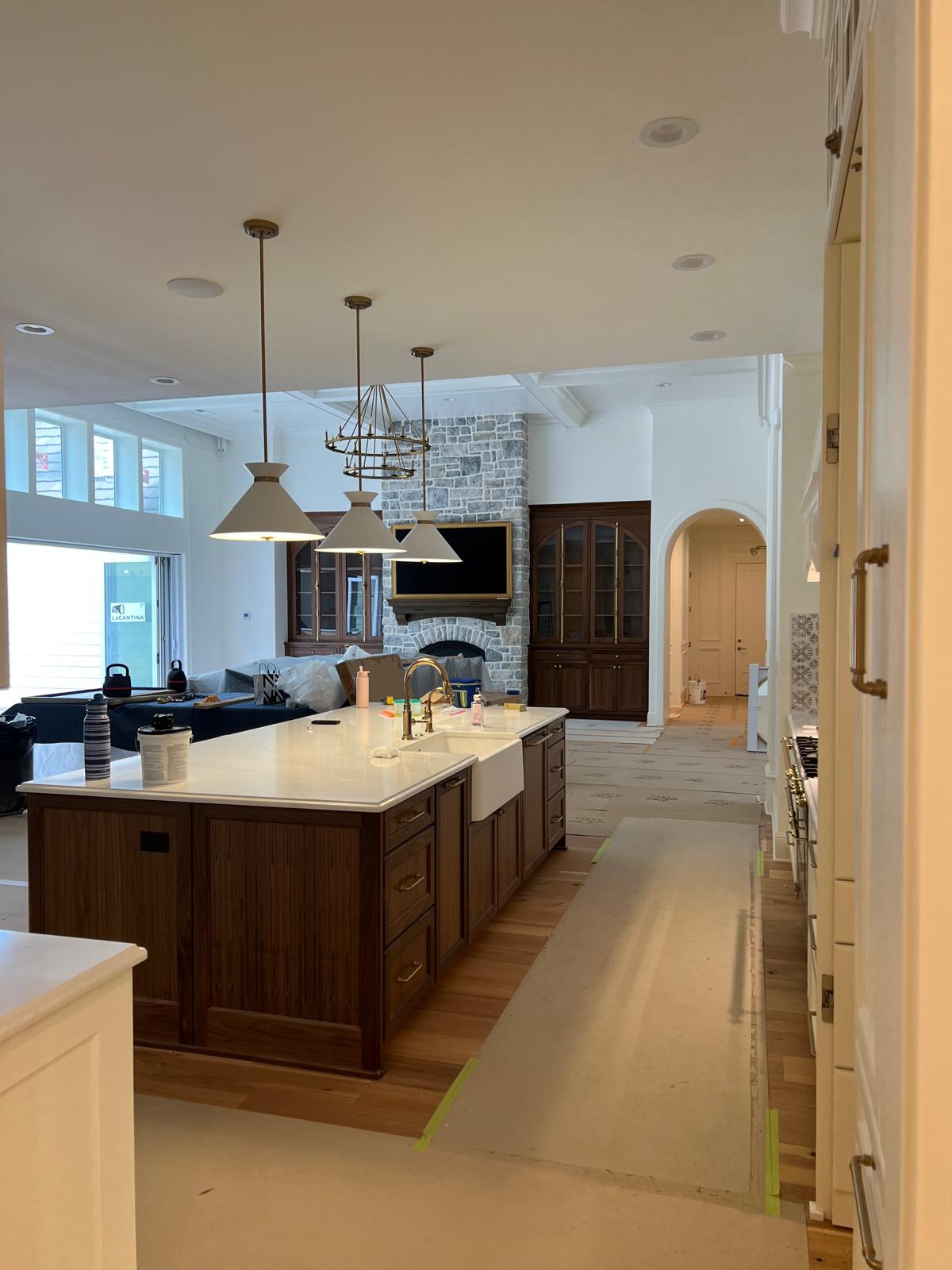 Living Room with Quartz countertop accents - Portland Metro custom work